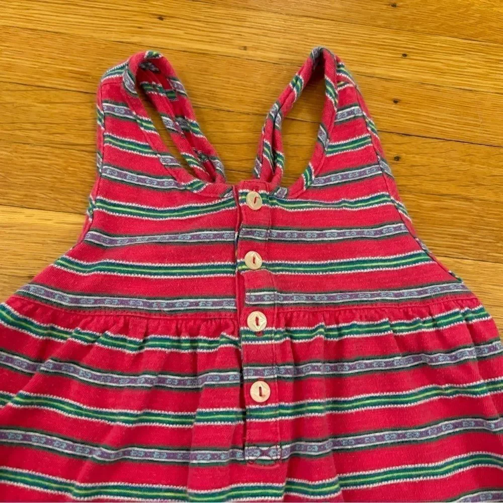 Ralph Lauren pink stripe sleeveless romper